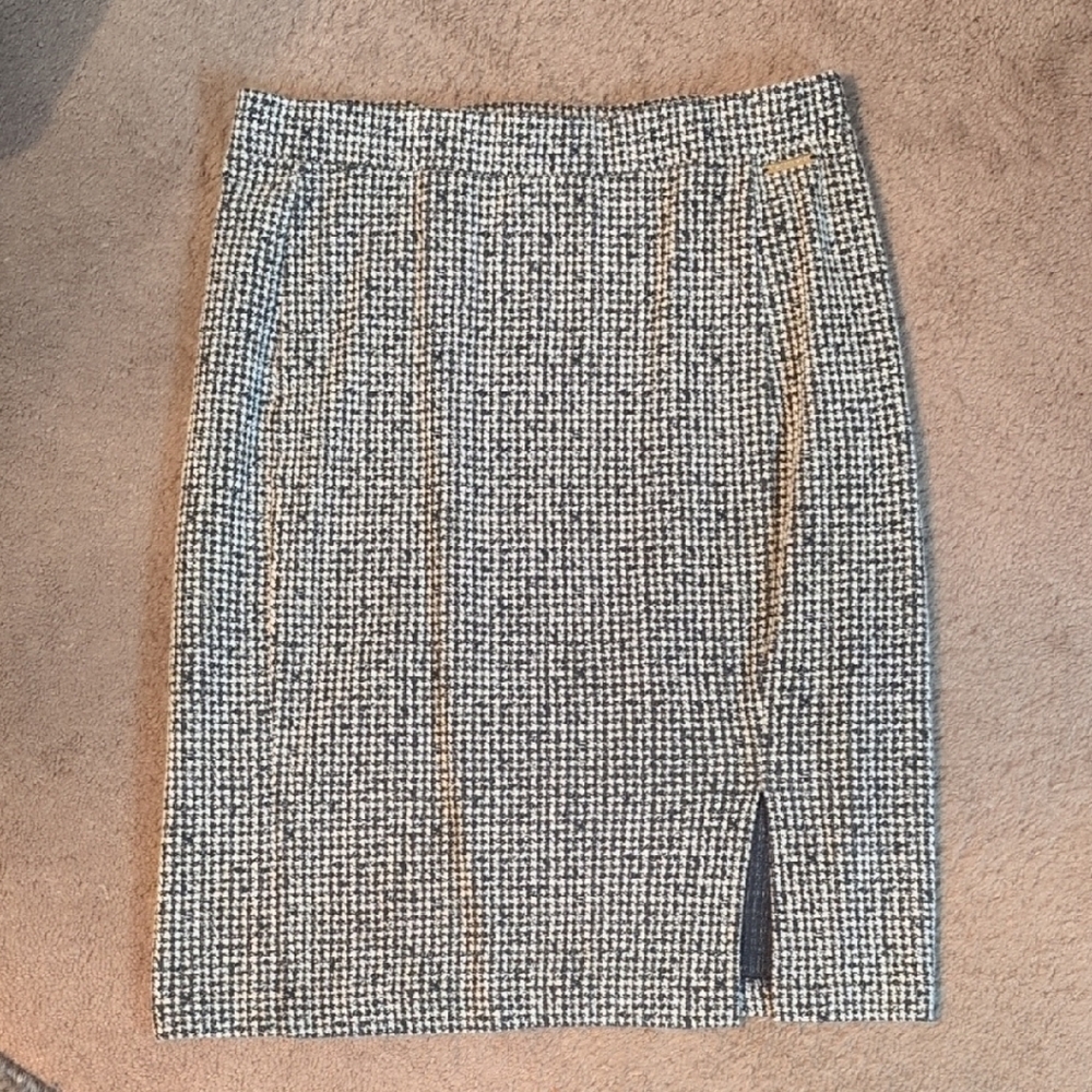 Michael Kors Black & White Pencil Skirt Size M